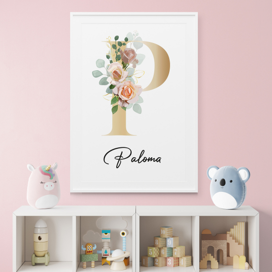 Personalized Monogram Poster - Letter P