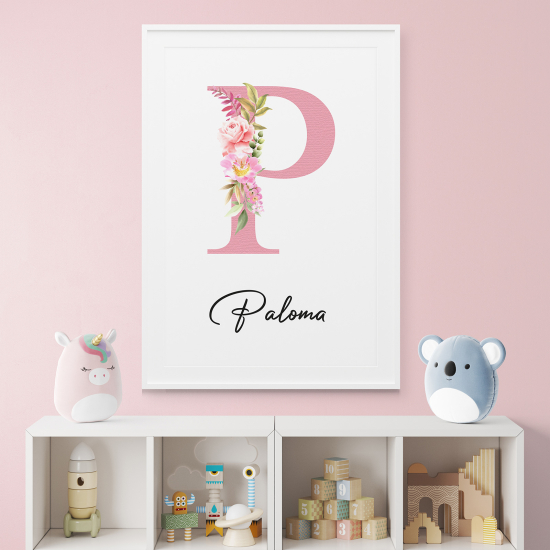 Personalized Monogram Poster - Letter P