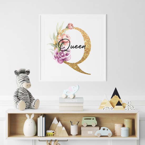 Personalized Monogram Poster - Letter Q