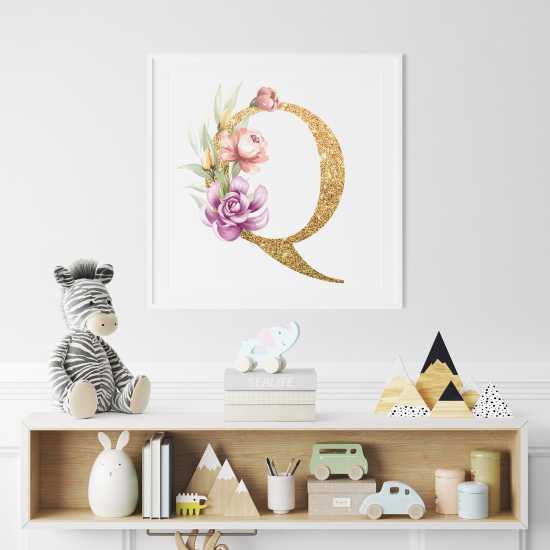 Personalized Monogram Poster - Letter Q