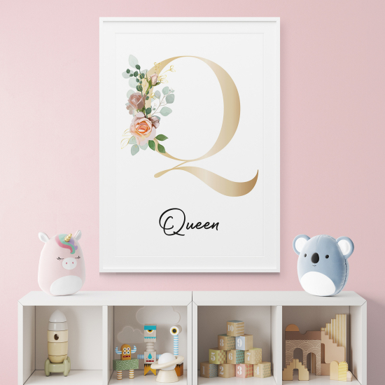 Personalized Monogram Poster - Letter Q