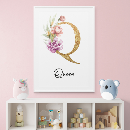 Personalized Monogram Poster - Letter Q