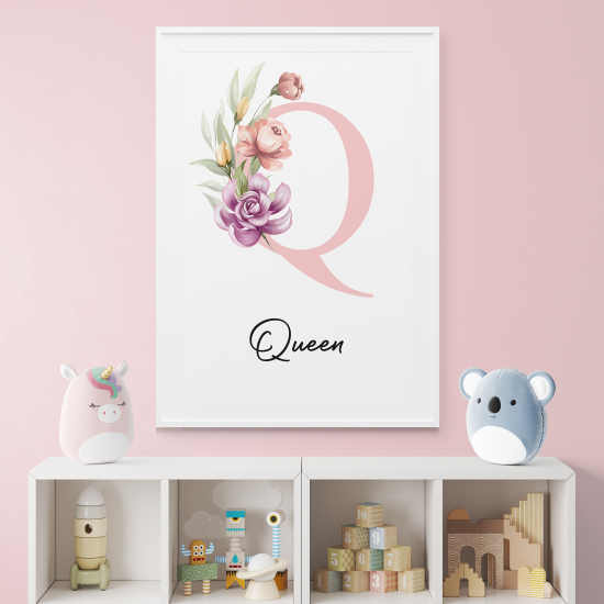 Personalized Monogram Poster - Letter Q