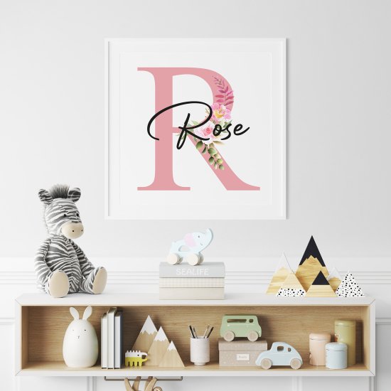 Personalized Monogram Poster - Letter R