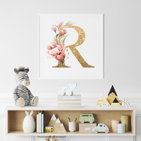 Personalized Monogram Poster - Letter R