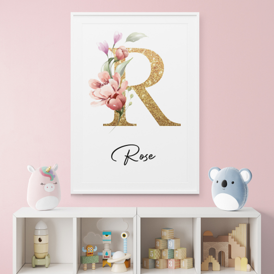 Personalized Monogram Poster - Letter R