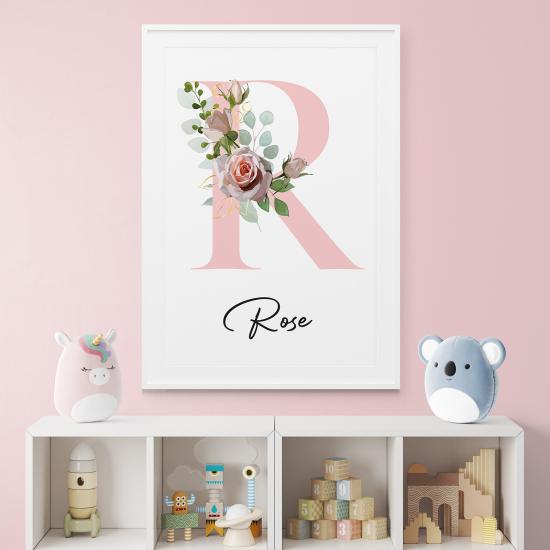 Personalized Monogram Poster - Letter R