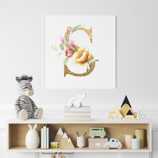 Personalized Monogram Poster - Letter S