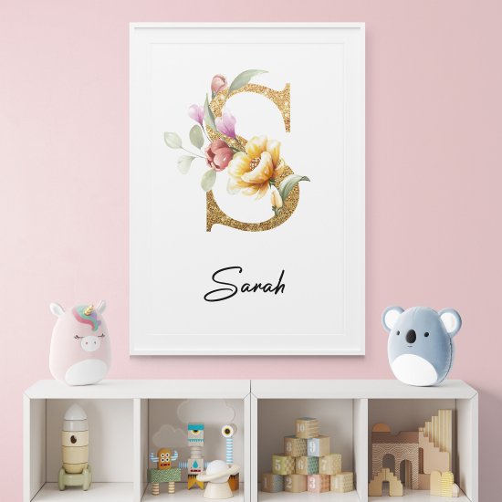 Personalized Monogram Poster - Letter S