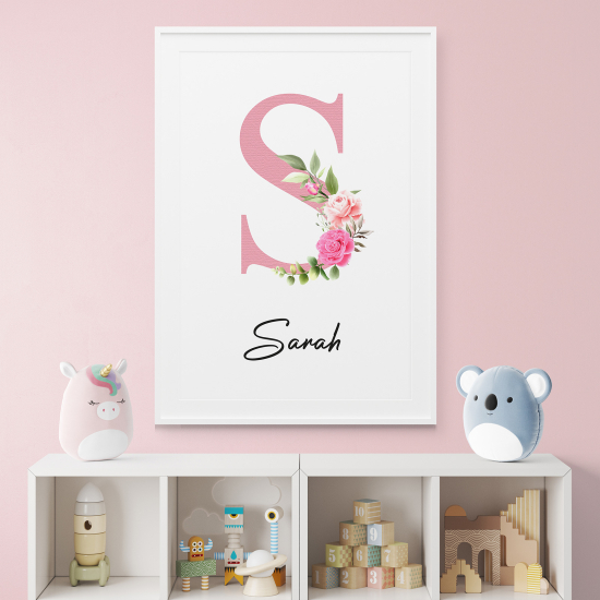 Personalized Monogram Poster - Letter S