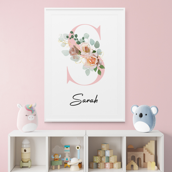 Personalized Monogram Poster - Letter S