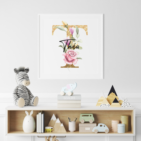 Personalized Monogram Poster - Letter T