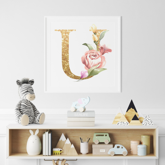 Personalized Monogram Poster - Letter U