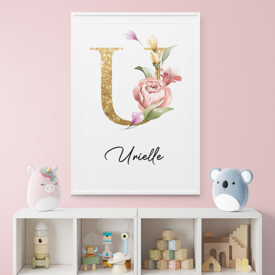 Personalized Monogram Poster - Letter U