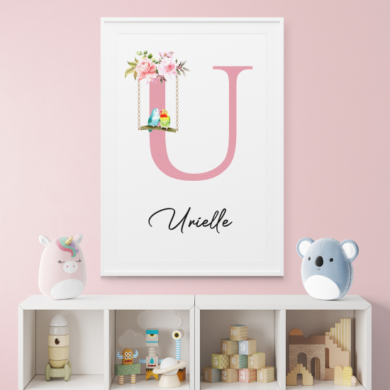 Personalized Monogram Poster - Letter U