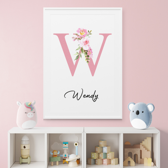 Personalized Monogram Poster - Letter W