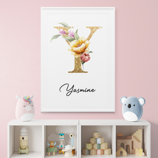 Personalized Monogram Poster - Letter Y