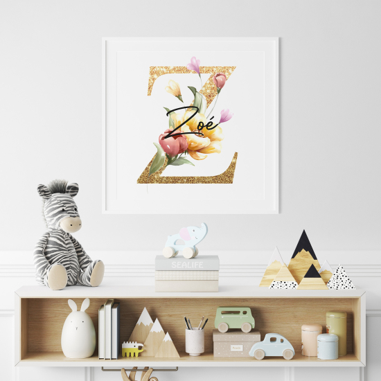 Personalized Monogram Poster - Letter Z