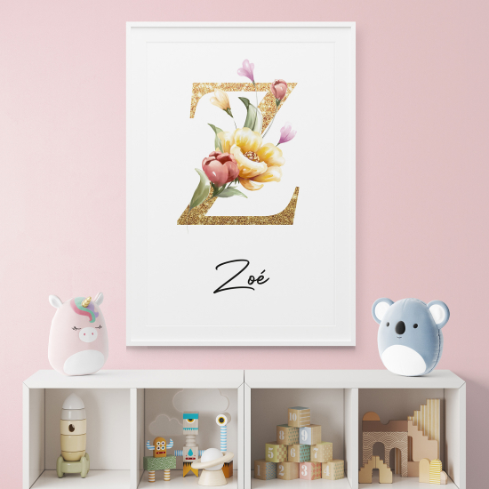 Personalized Monogram Poster - Letter Z