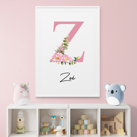 Personalized Monogram Poster - Letter Z