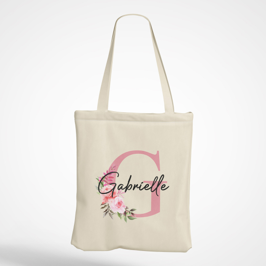 Personalized Monogram Tote Bag - Letter G