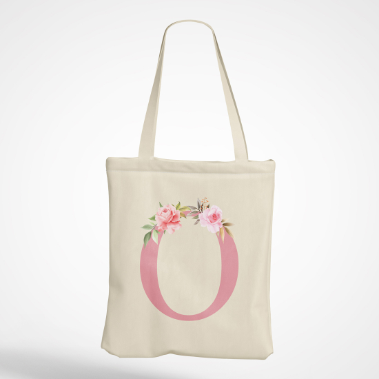 Personalized Monogram Tote Bag - Letter O