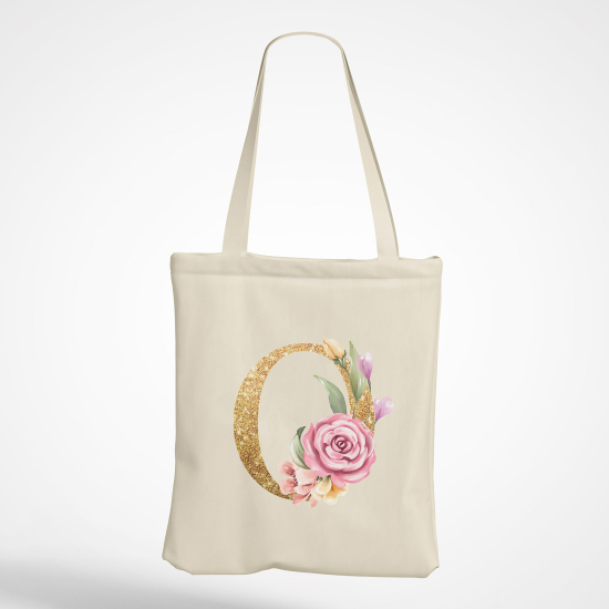 Personalized Monogram Tote Bag - Letter O