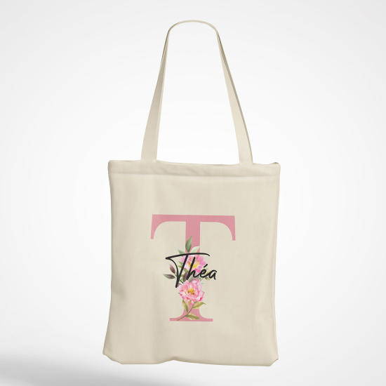 Personalized Monogram Tote Bag - Letter T