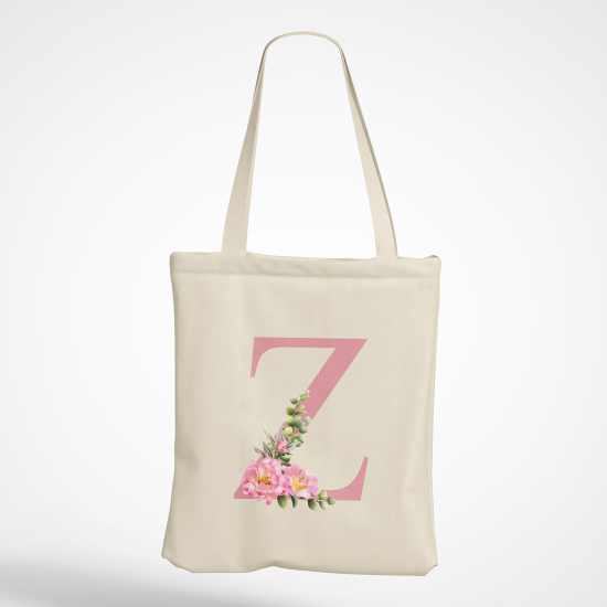 Personalized Monogram Tote Bag - Letter Z