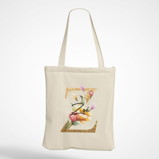 Personalized Monogram Tote Bag - Letter Z