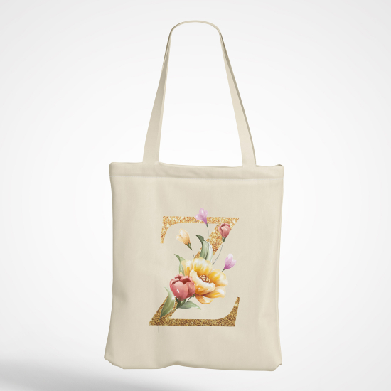 Personalized Monogram Tote Bag - Letter Z