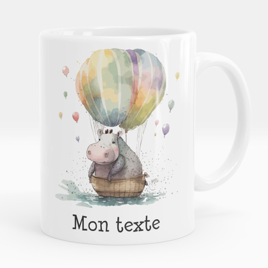 Personalized Mug - Balloon Hippopotamus