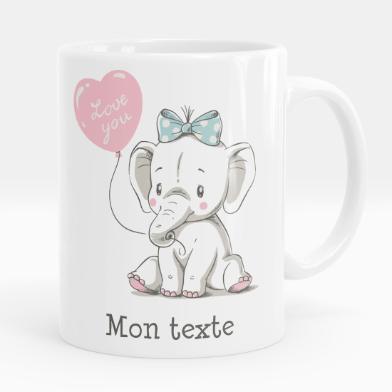 Personalized Mug - Elephant love you