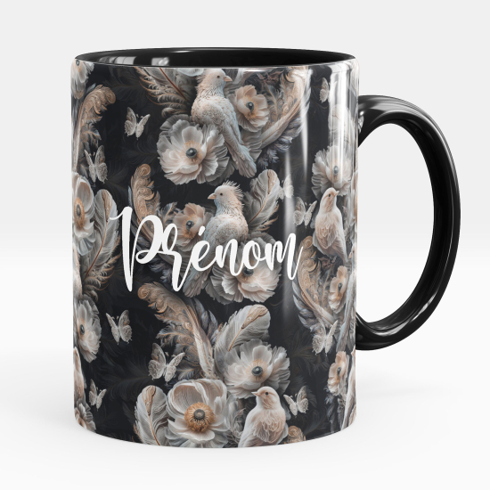 Personalized Mug - Feathered birds