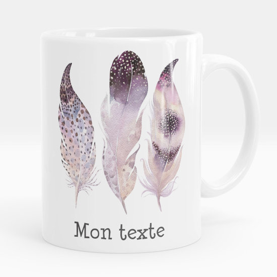 Personalized Mug - Feathers