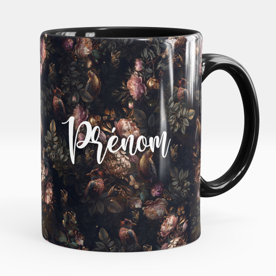 Personalized Mug - Flower birds