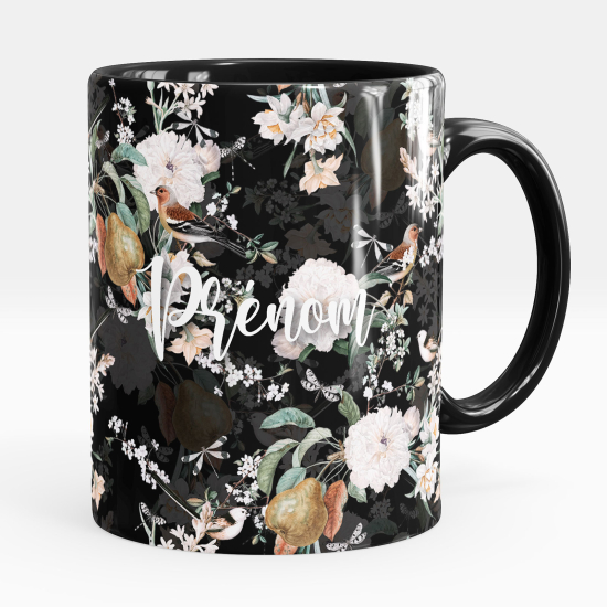 Personalized Mug - Flower birds