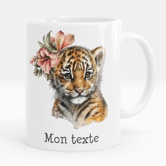 Personalized Mug - Flower Tiger