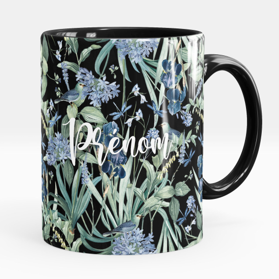 Personalized Mug - Flowers birds