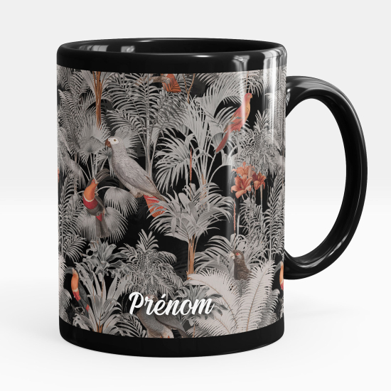 Personalized Mug - Full Black - Birds