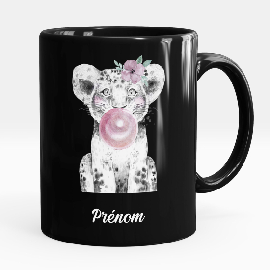 Personalized Mug - Full Black - Bubble Tiger