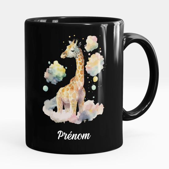 Personalized Mug - Full Black - Cloud giraffe