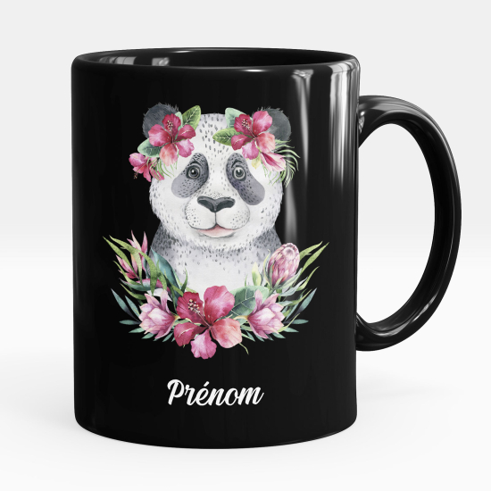 Personalized Mug - Full Black - Panda