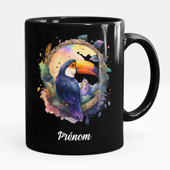 Personalized Mug - Full Black - Toucan