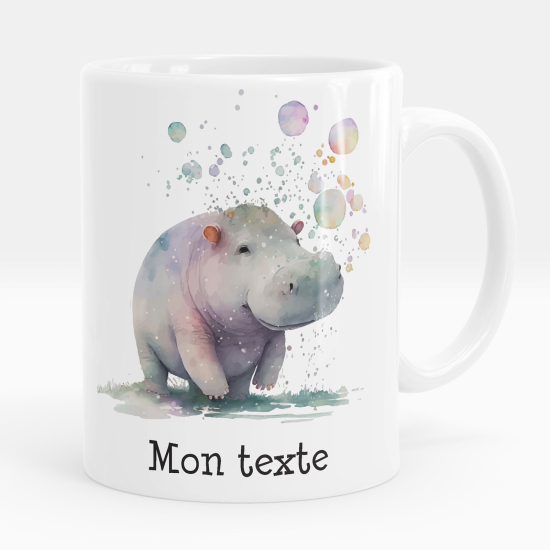 Personalized Mug - Hippopotamus bubbles