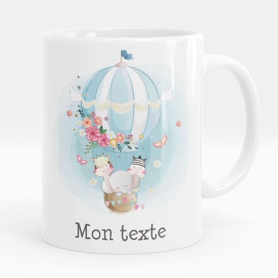 Personalized Mug - Hot air balloon animals