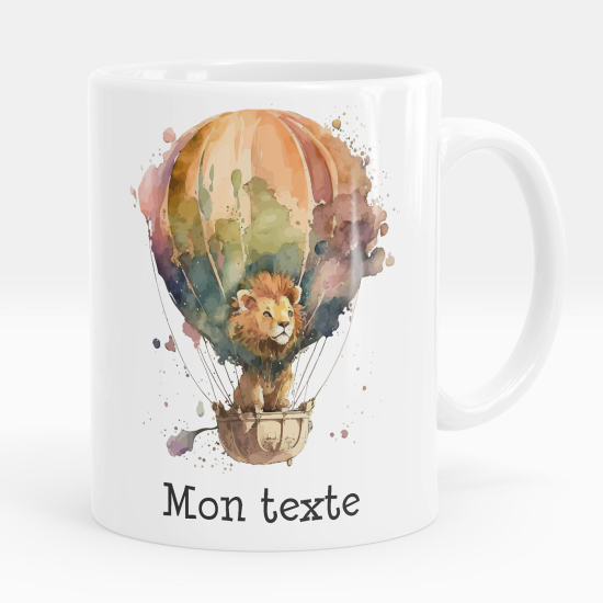 Personalized Mug - Hot air balloon lion