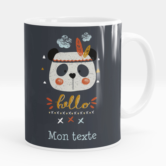 Personalized Mug - Indian panda hello