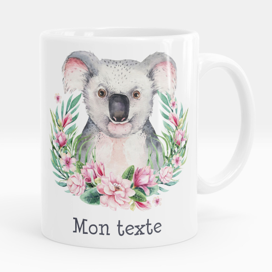 Personalized Mug - Koala flowers