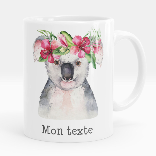 Personalized Mug - Koala flowers